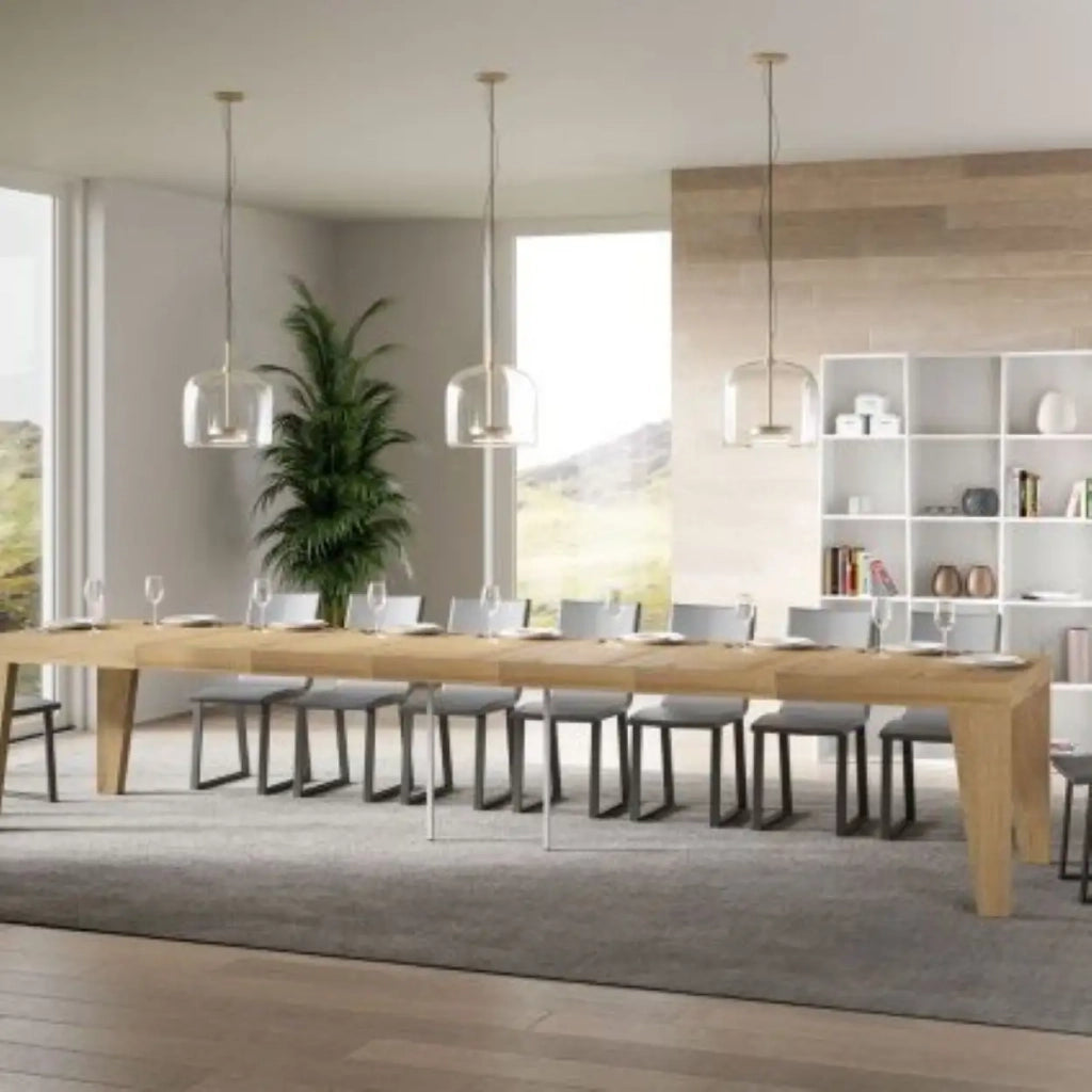 Tavolo allungabile 160/420x90 cm Naxy Premium colore quercia natura