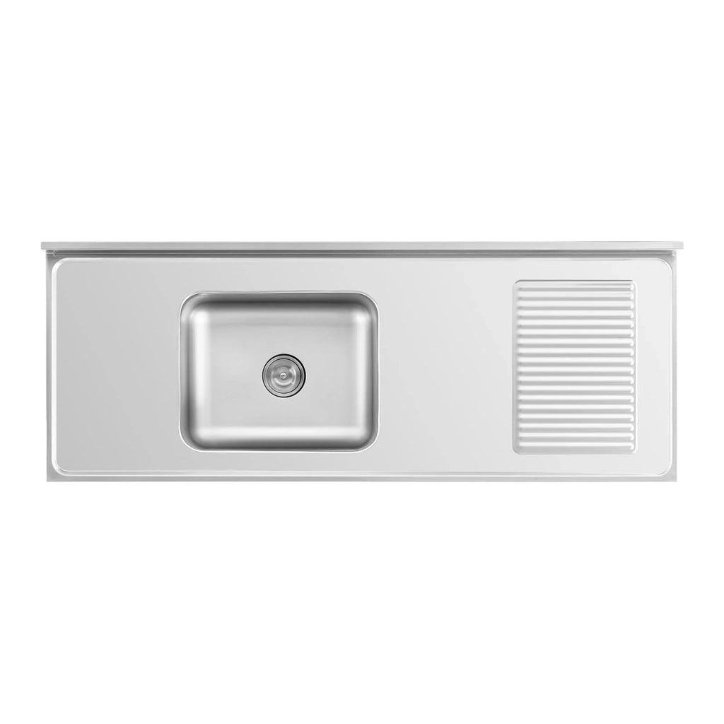 Lavello in acciaio inox a parete 1 vasca in acciaio inox 500 x 400 x 240 mm modello professionale 14_0005015