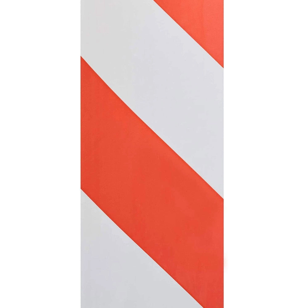 Trade Shop - Nastro Segnaletico Antistrappo Sicurezza Cantiere Pericolo Bianco Rosso 50mmx18m -