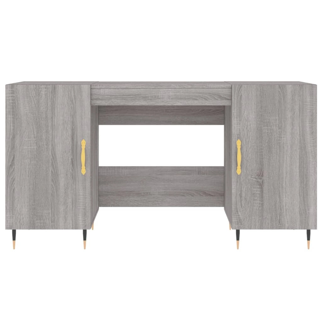 Scrivania Sonoma postazione computer mobile per computer scrivania da studio 140 x 50 x 75 cm legno ingegnerizzato grigio 02_0023950