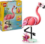 LEGO Creator 3 in 1 Animali Selvatici: Fenicottero Rosa Giocattolo - Si Trasforma in Pappagallo Cacatua o Axolotl,Eta 8+