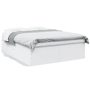 Letto matrimoniale | Letto per adulti | Giroletto Bianco 150x200 cm in Legno Multistrato