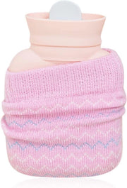 Termo flacone da 320 ml con maniglie a maglia - allevia il dolore fisiologico - collo, mani e piedi riscaldati - sacchetto di riscaldamento mini