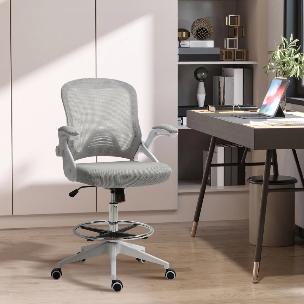 Sedia da ufficio girevole con poggiapiedi ¨C Xylo ¨C nero acciaio 64x60x106-126cm