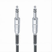 Trade Shop - Cavo Collegamento 2 Jack Da 6.5mm 1.8 Mt Cavetto Microfono Audio Stereo Jjack-06 -
