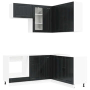 Unità Cucina LUCCA 8 pcs Nero Legno ingegnerizzato 3438392
