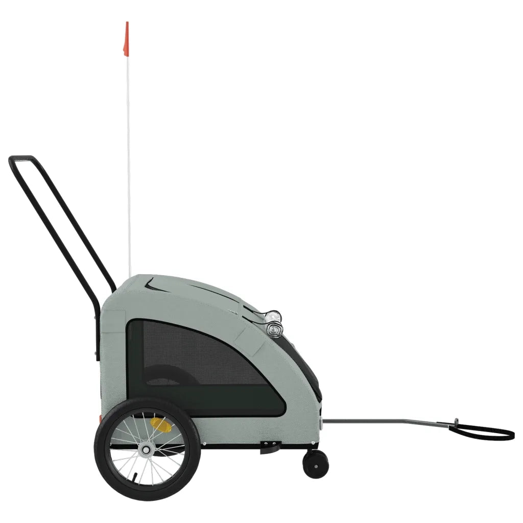 Rimorchio da Bici per Animali Grigio Oxford e Ferro CFW9300217