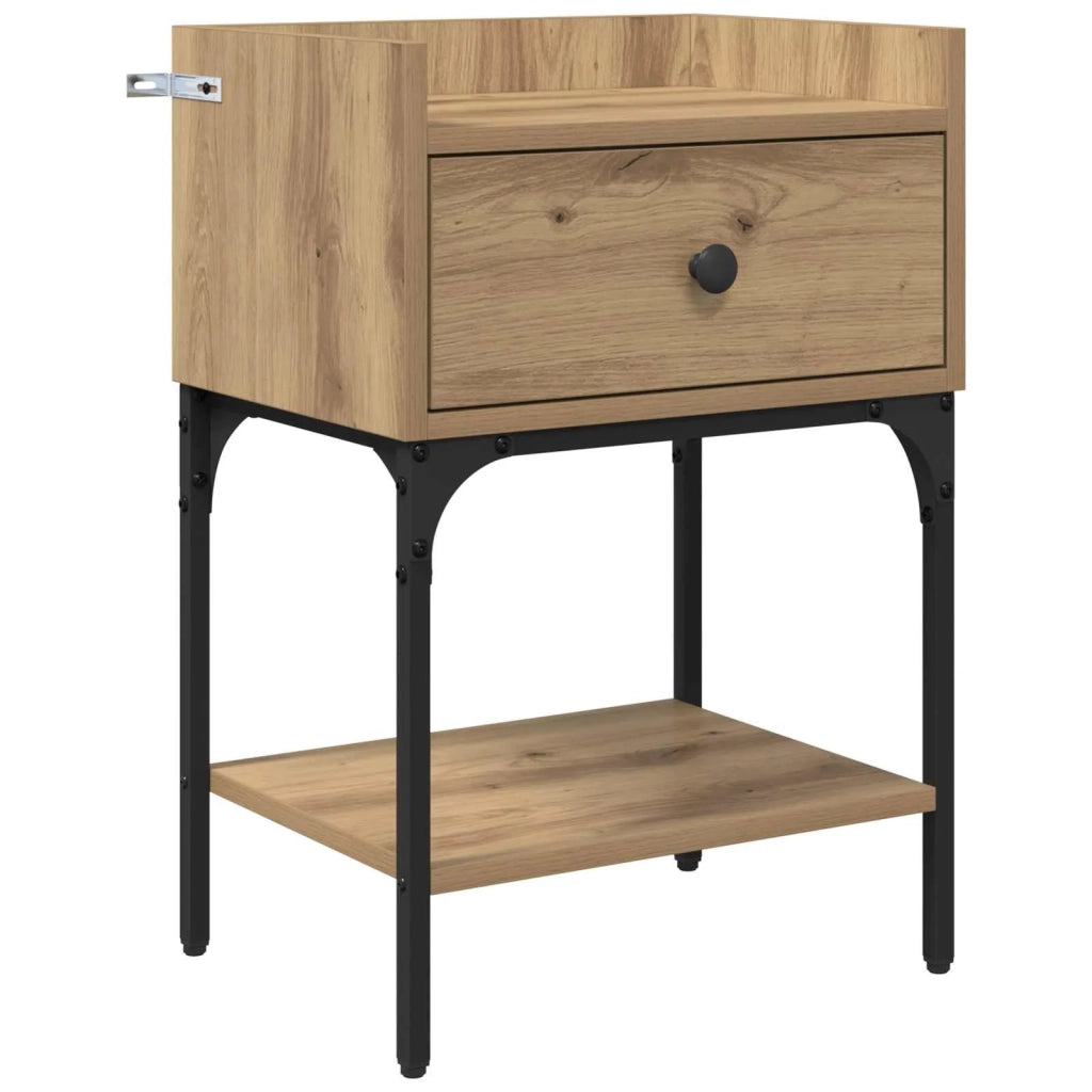 Comodino Rovere artigianale 40 x 29 x 60 cm Legno multistrato 881828