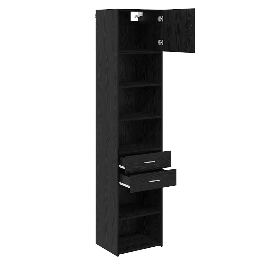 Credenza Rovere Nero 50 x 42,5 x 225 cm Legno multistrato 3402817