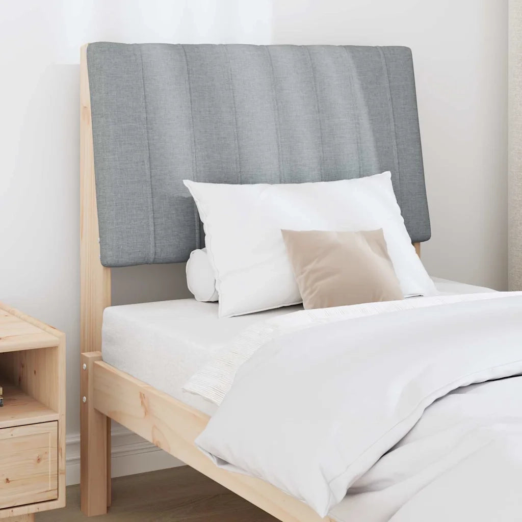 Testiera | Testata imbottita Grigio chiaro 75 cm Pino massello
