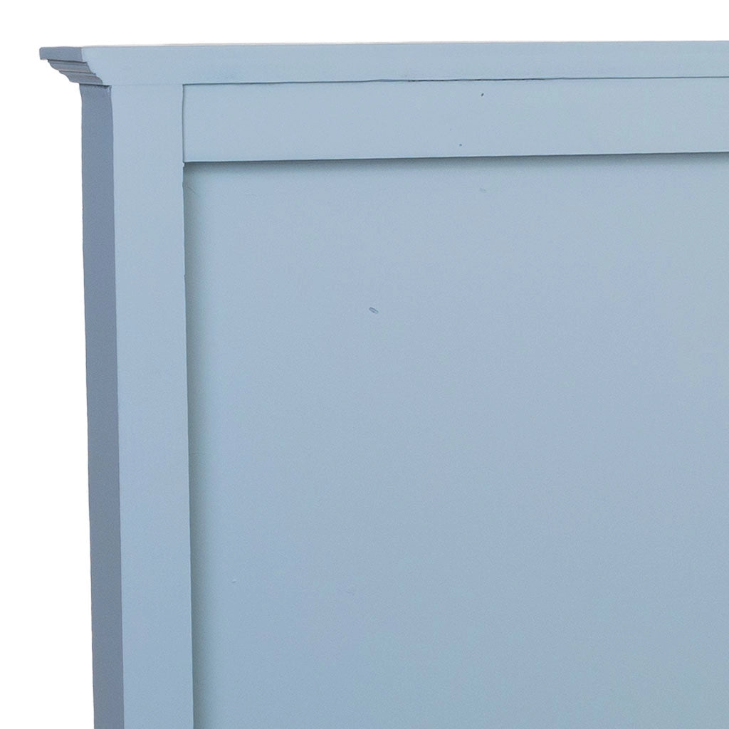 Testiera in legno blu 150x7x130h cm