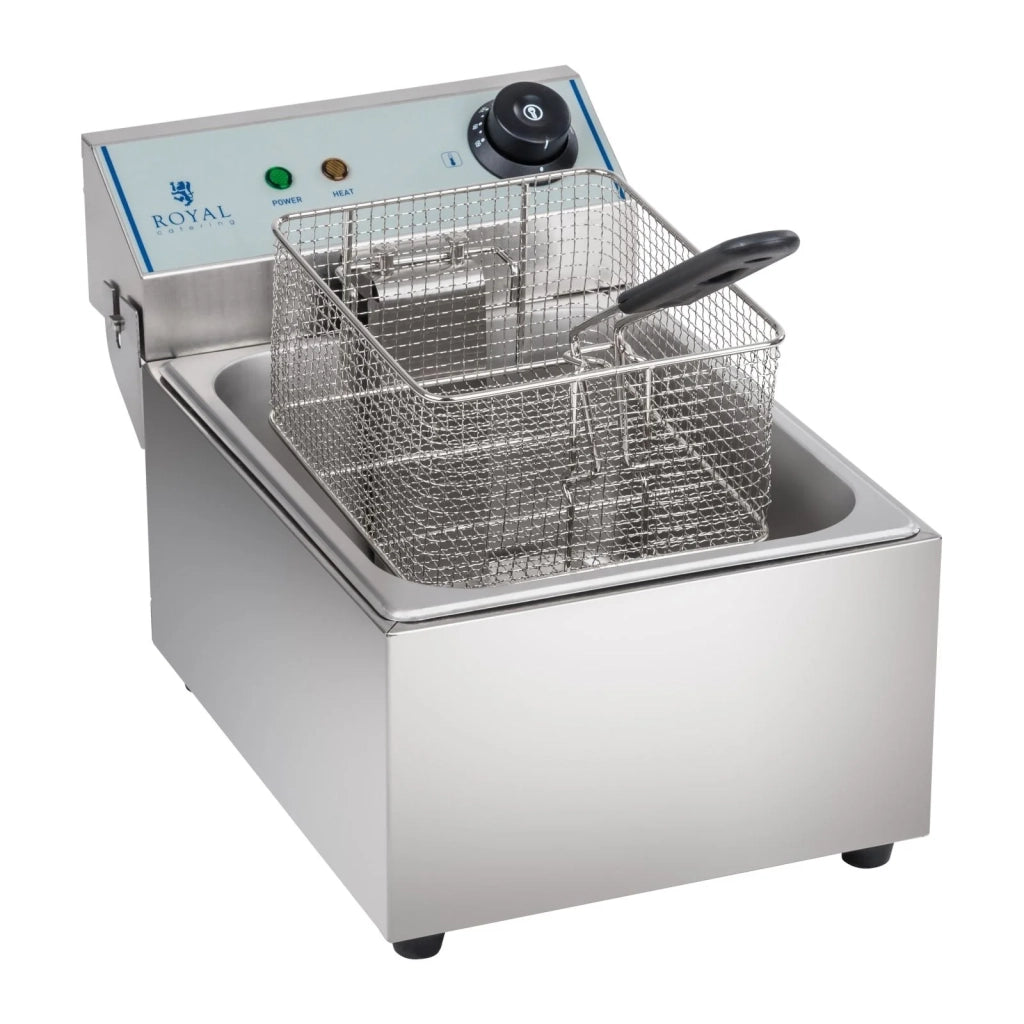 Friggitrice in acciaio inox 1 vasca da 10 litri vasca professionale estraibile 3614005