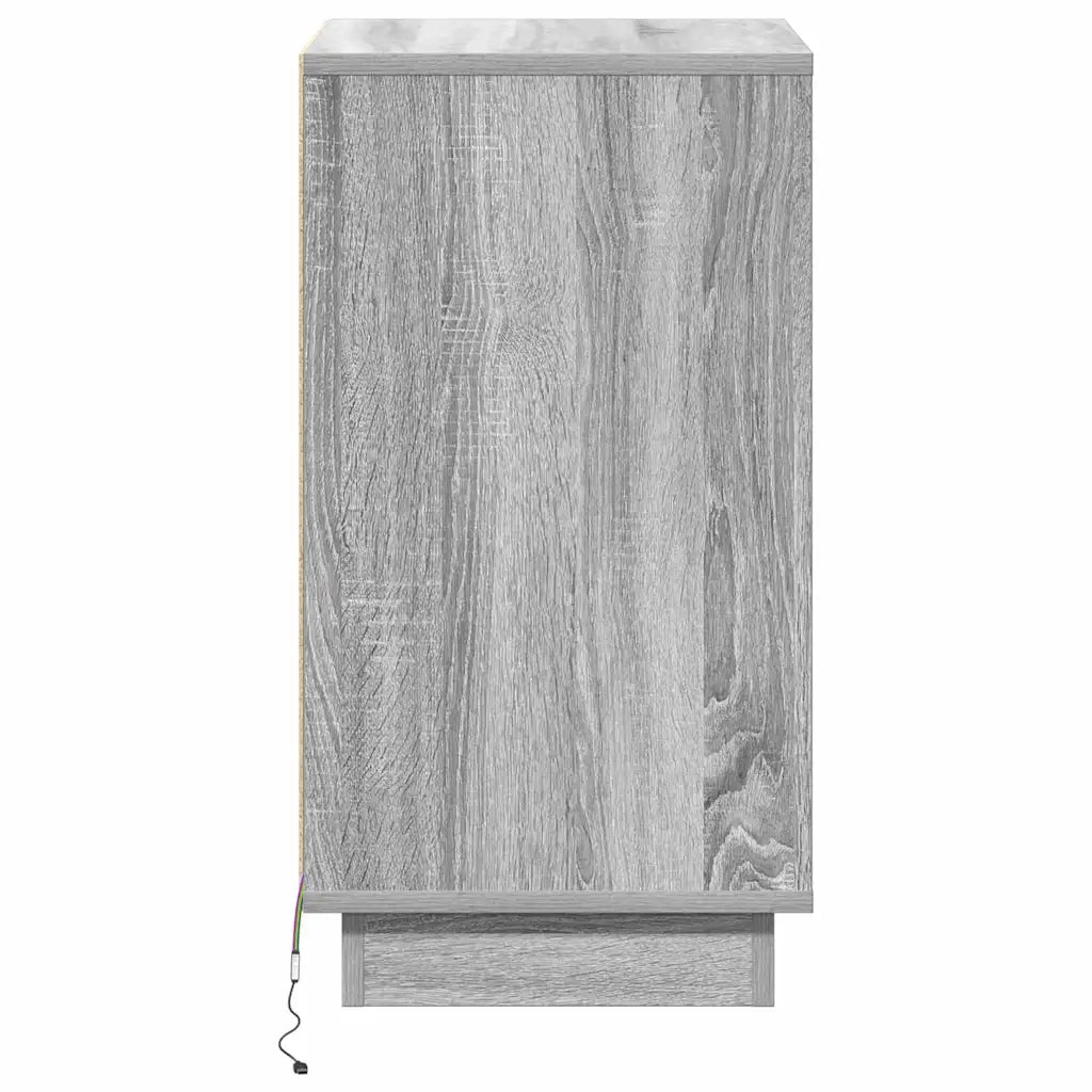 Comodino | Armadio da Notte | Mobiletto da notte Grigio 39 x 34,5 x 65 cm Legno multistrato