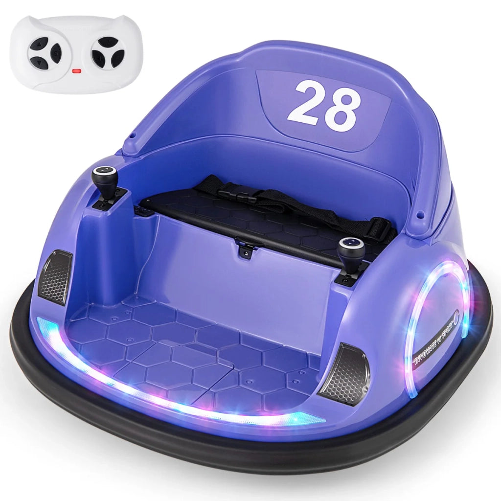 Autoscontro elettrica per bambini con telecomando 68 x 66 x 40 cm musica luci atmosfera divertente in PVC PP viola 20_0010420