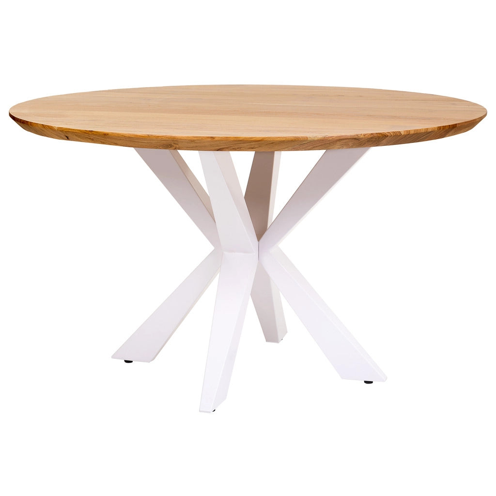 Tavolo da pranzo Swiss Edge gamba a ragno svizzera in legno D130x77