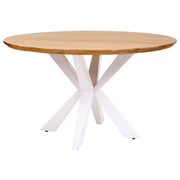 Tavolo da pranzo Swiss Edge gamba a ragno svizzera in legno D130x77