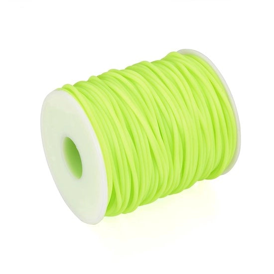 Cavo in PVC/Rubber da 50 m - Diametro 2 mm - Spazzolato - Cordino in gomma - Duraturo/flessibile