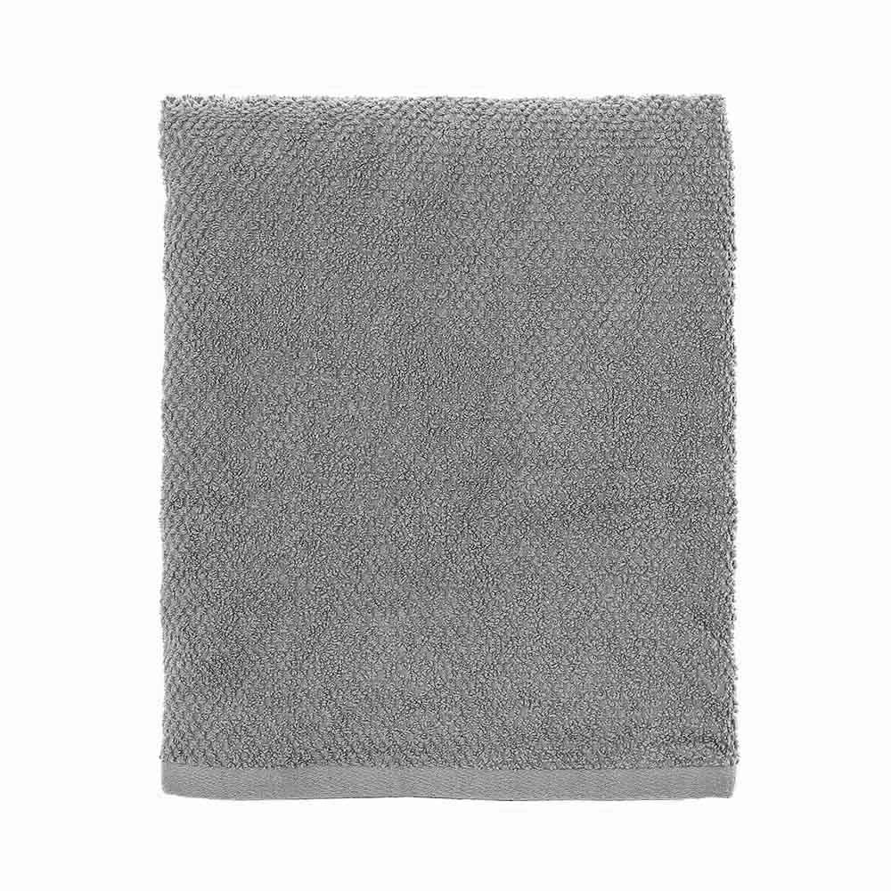 Asciugamani ospite per bagno 55x100 cm grigio in cotone 100%