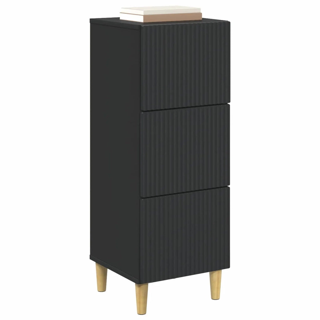 Mobile con Cassetti Nero 33 x 34,5 x 90 cm Legno ingegnerizzato 894616