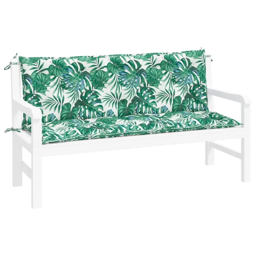 Cuscini Panca Giardino 2 pz | Cuscini per sedie a Foglie 150x50x7 cm Tessuto Oxford