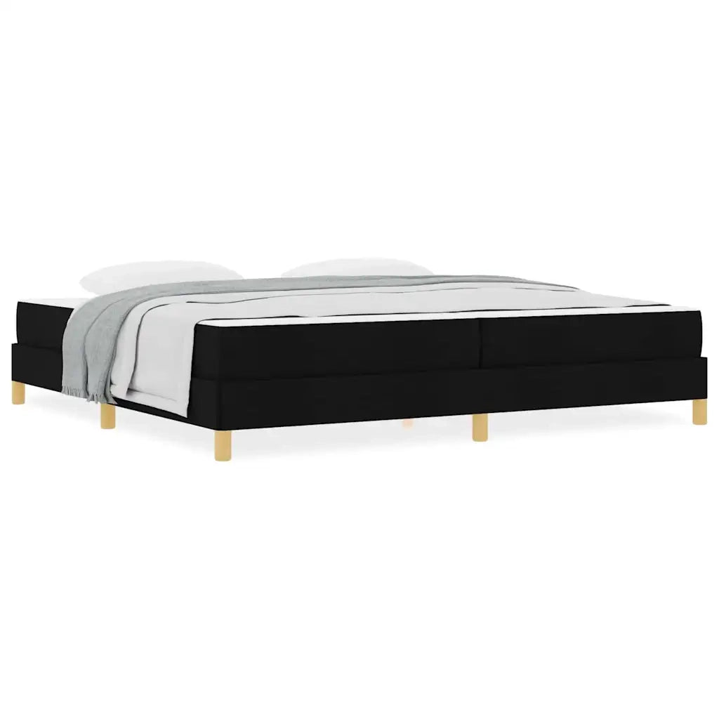 vidaXL Letto a molle Nero e Marrone 200 x 200 cm