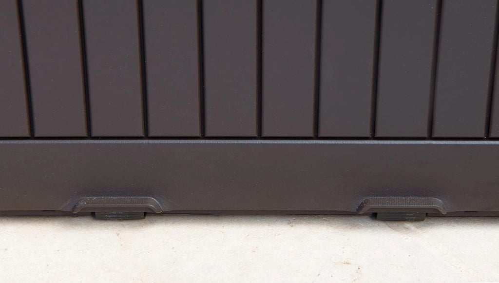 Cassapanca da Esterno Comfy 270 Litri in Resina Effetto Legno con Ruote e Seduta Portata 220 kg Colore Marrone Keter