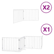 Cancelletto di sicurezza per animali domestici porta pieghevole 8 pannelli legno di pioppo bianco 02_0023268