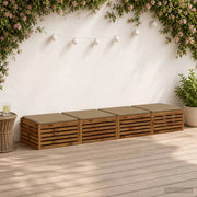 Cuscini per Sedia in 4 Pezzi SOEST 4 pz 100% Poliestere Tortora 944812