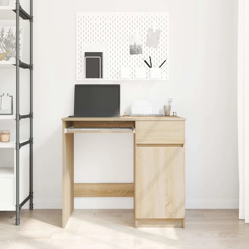 Scrivania | Tavolo da Ufficio Rovere Sonoma 86x49x76 cm in Legno Multistrato