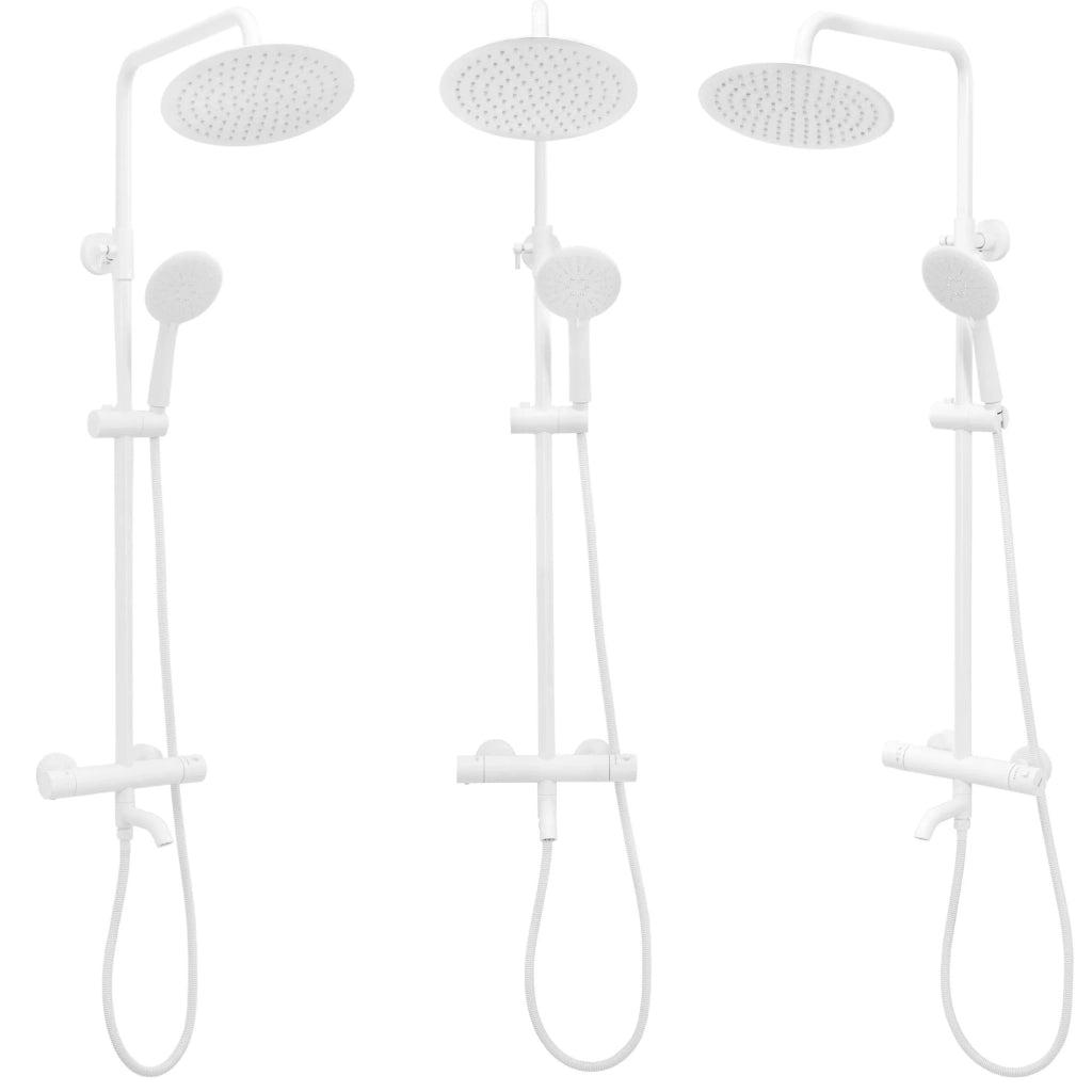 Set Doccia Da Incasso Con Termostatato Lungo White Matt