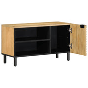 Mobile Porta TV-Mobile per TV-Credenza TV Marrone 80x31,5x46cm in Legno Massello di Mango