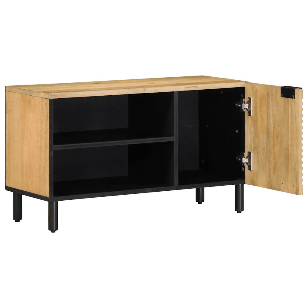 Mobile Porta TV-Mobile per TV-Credenza TV Marrone 80x31,5x46cm in Legno Massello di Mango