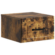 Mobiletto da notte a muro Rovere Fumo 34,5 x 33 x 20 cm