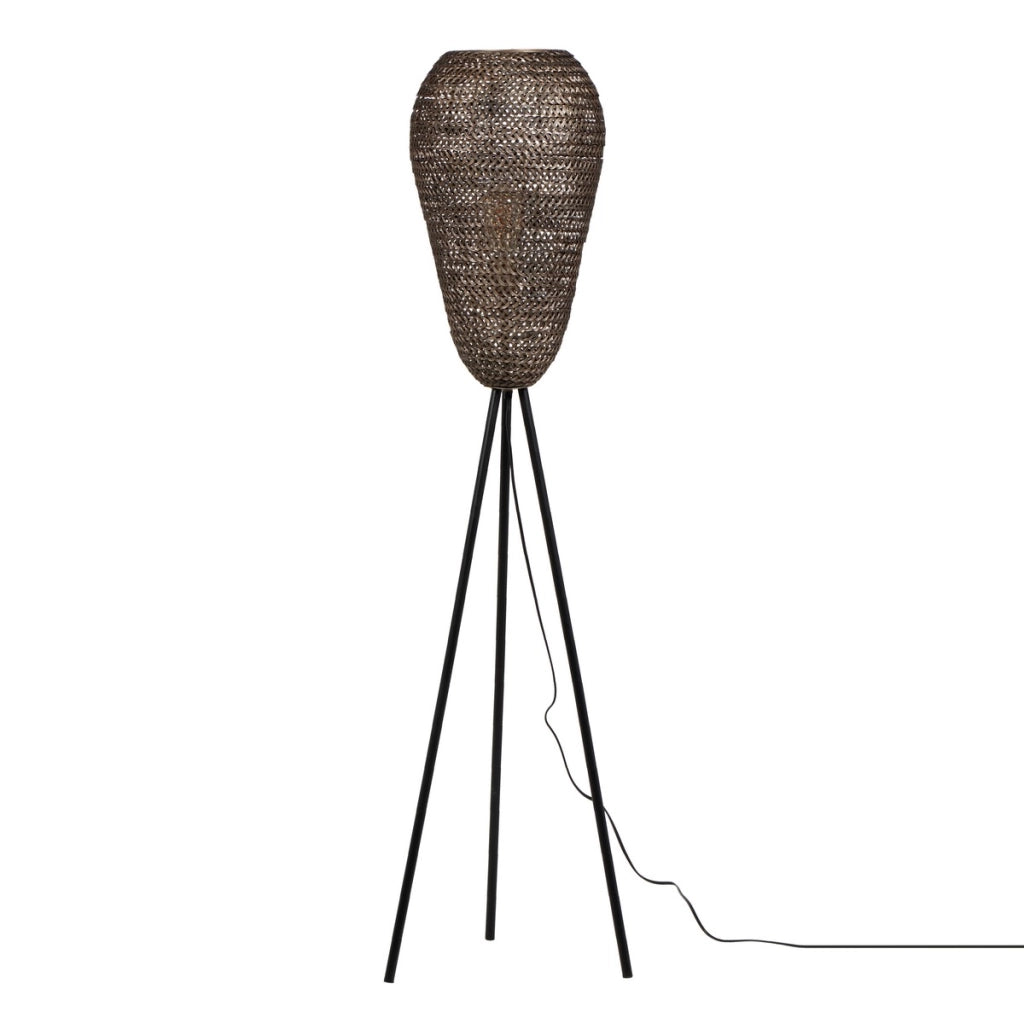 Lampada da terra treppiede rete E27 140cm ZIVA Trio