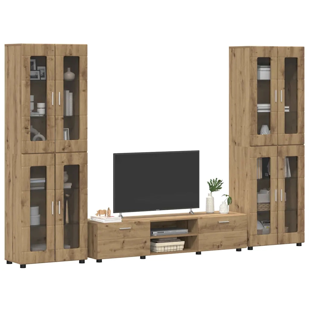 Set mobile TV FLORIN Rovere artigianale Legno multistrato
