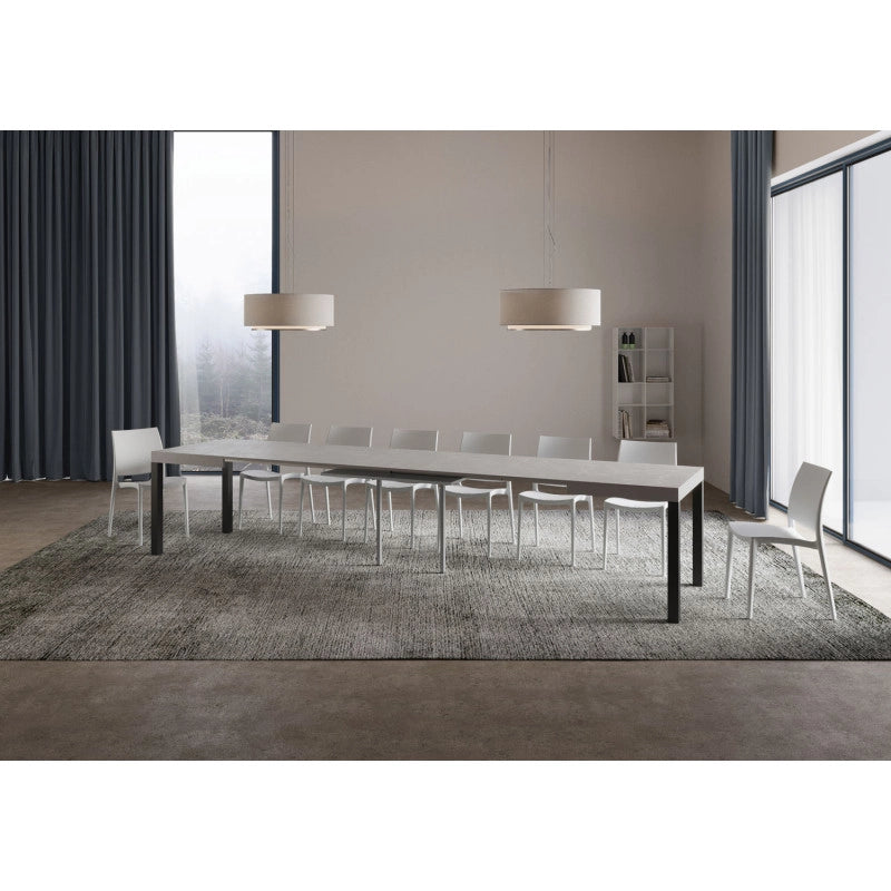 Tavolo allungabile 120/380x90 cm Everyday telaio Antracite - Cashmere
