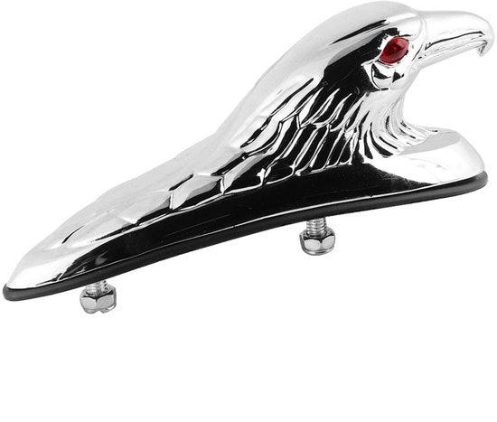 Spatbord Ornamento con Testa d'Aquila - Decorazione per Motocicletta - Parte di Ricambio per Auto - Diametro della Viti 6 mm - Forma Perfettamente Adattata - Accessorio per Motocicletta
