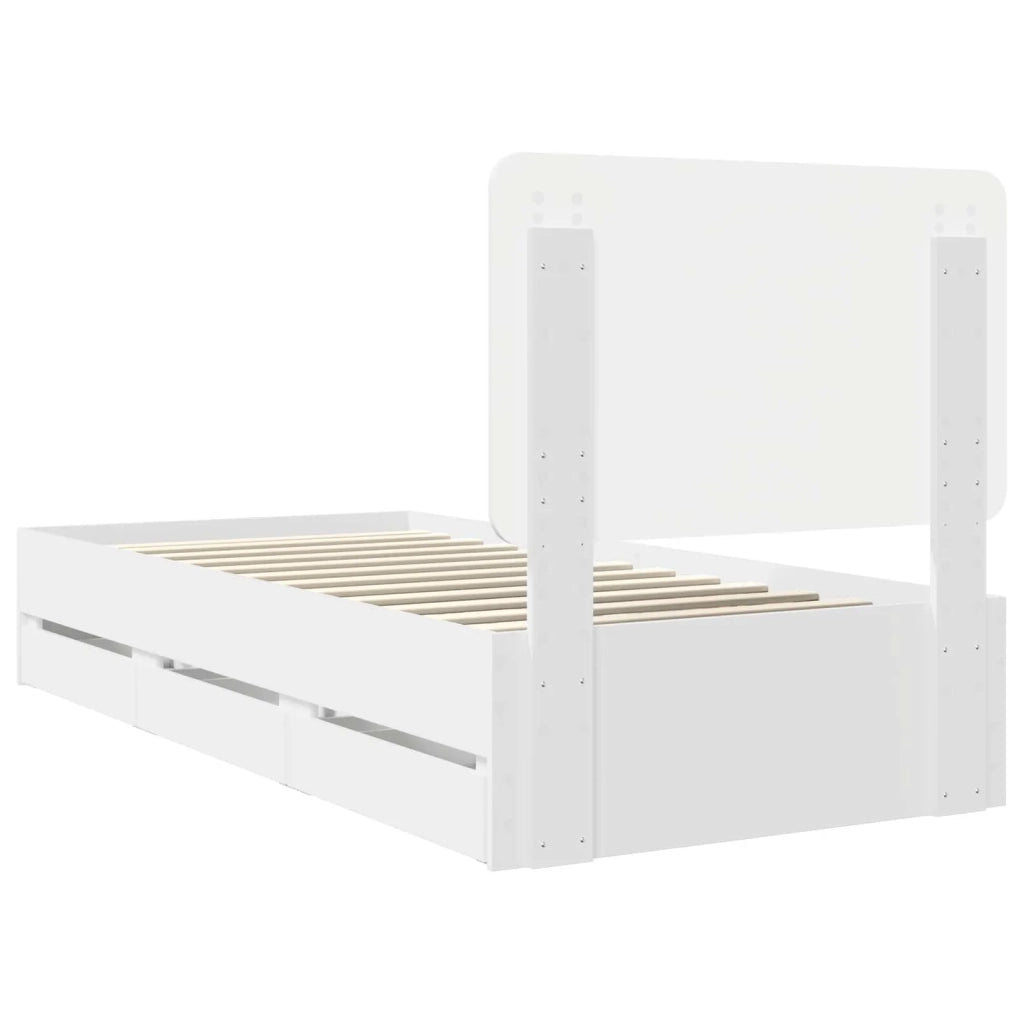 Struttura del letto Bianco 90 x 190 cm Legno Ingegnerizzato