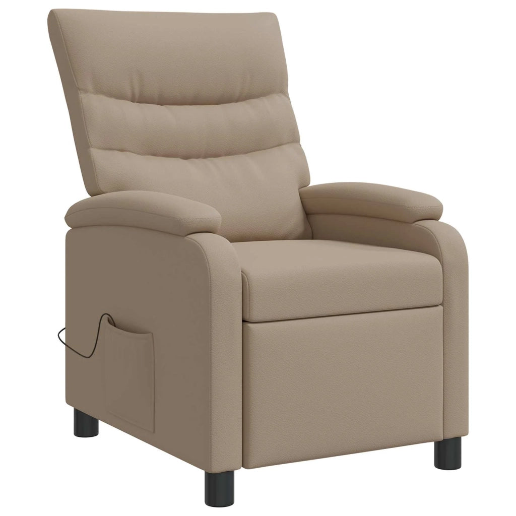 Divano Sedia-Poltrona Massaggiante Cappuccino Similpelle 682078
