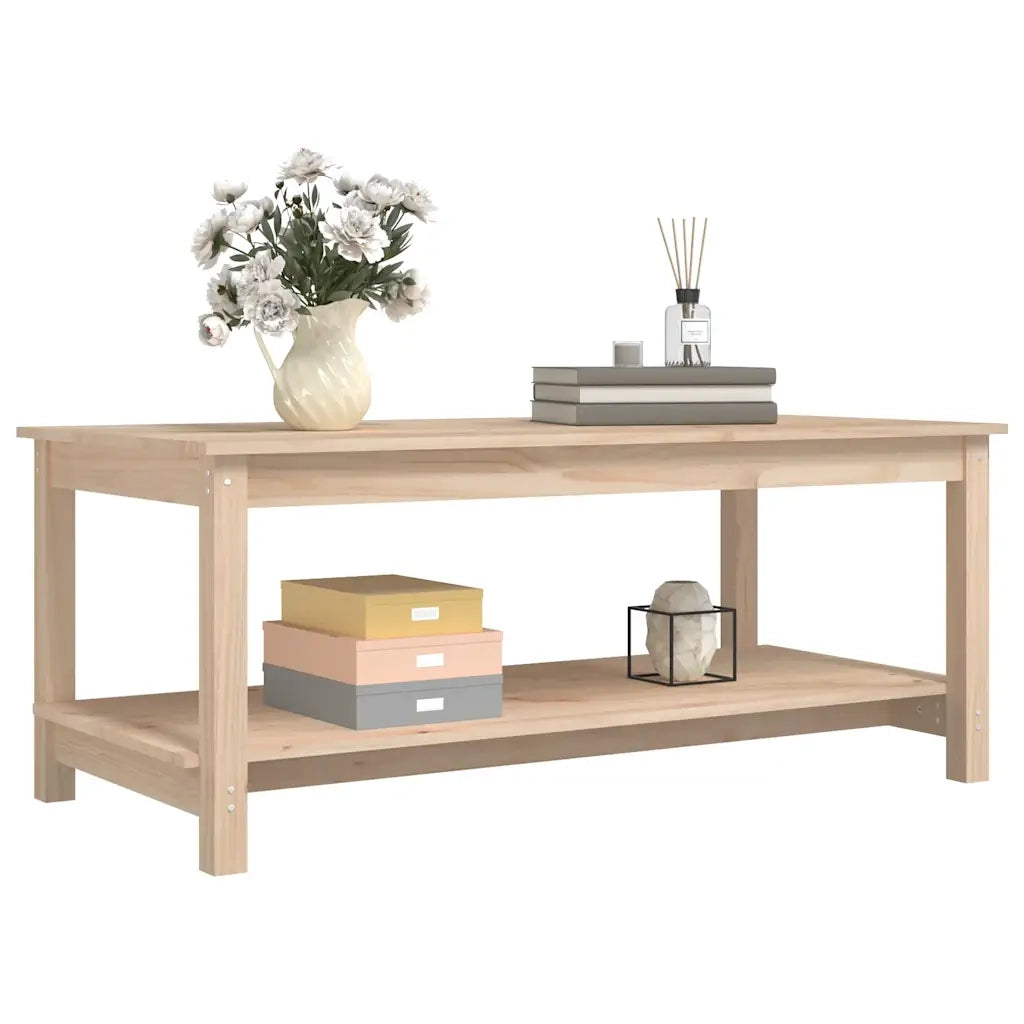 Tavolino da Salotto 110x55x45 cm Legno Massello di Pino 822272