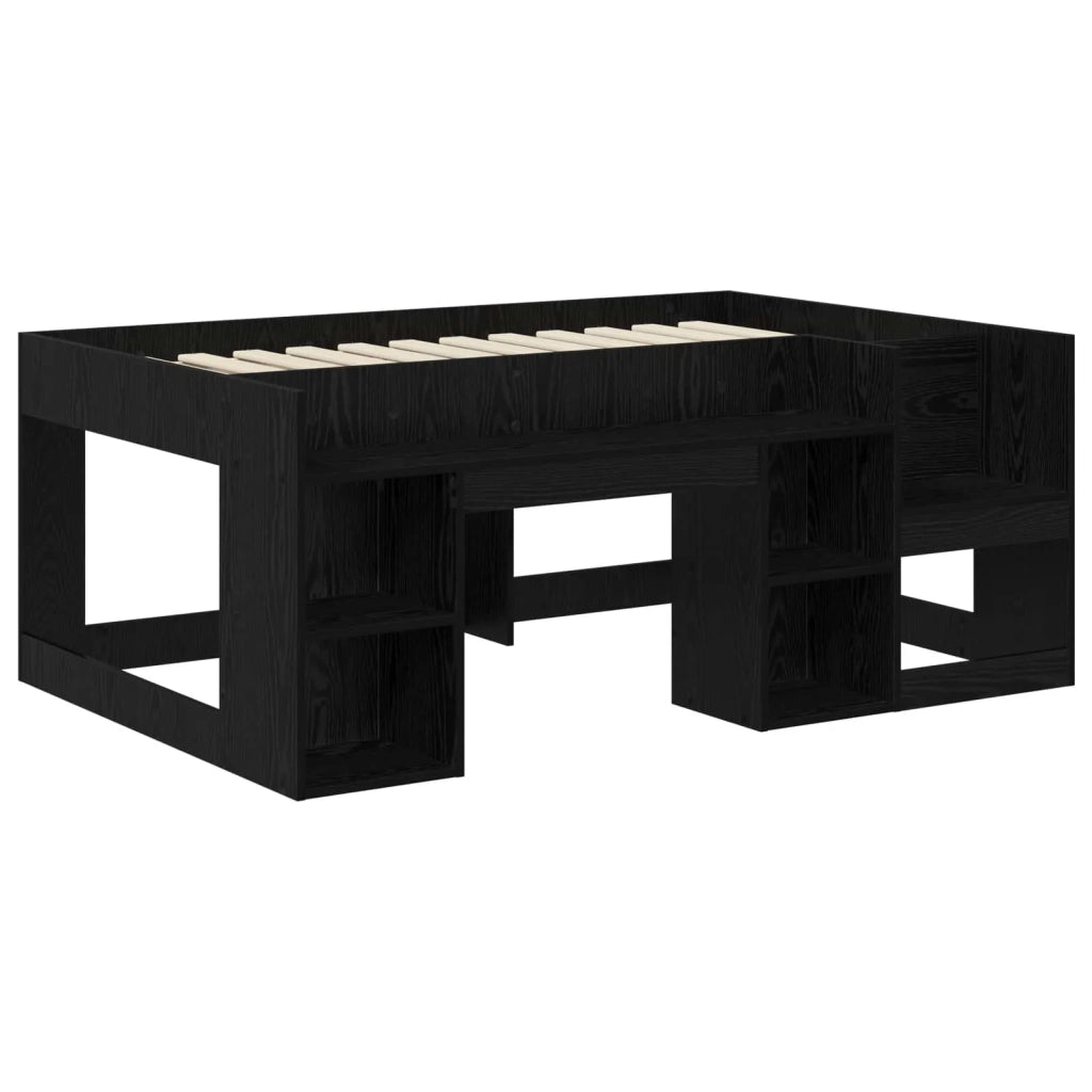 Telaio del letto con storage Rovere Nero 80 x 160 cm 3422620