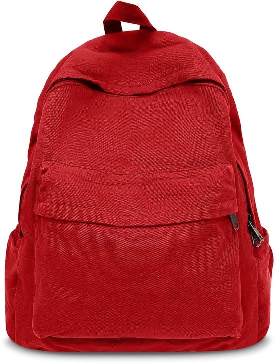 Borsa a Tela - Fodera Rimborsabile - Cinturino Regolabile - Comparto Principale Spazioso - Tasche Laterali Funzionali - Adatta per Scuola/Viaggi - Design Eterno