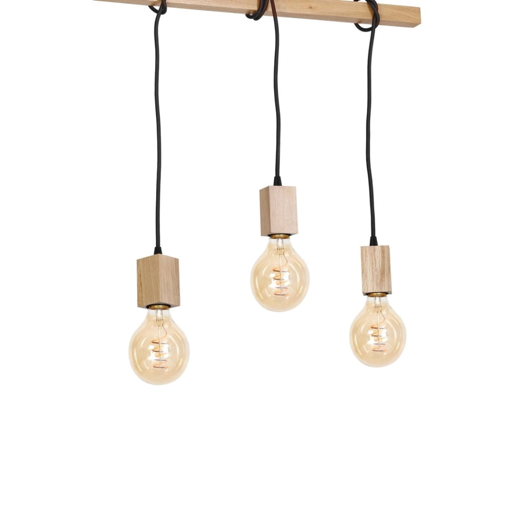 Lampadario JACK in legno 3 luci E27 Milagro MLP582
