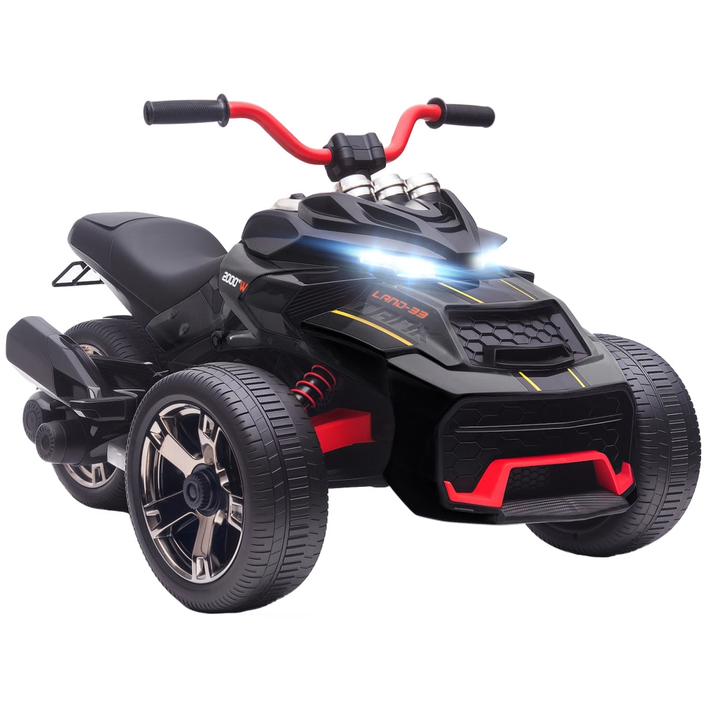 Auto elettrica per bambini ¨C zephmum ¨C 12V 3 ruote 2 motori nero