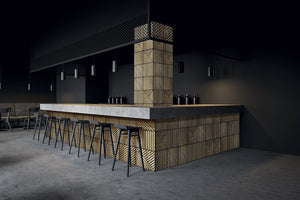 Set 10 Pannelli Decorativi Fonoassorbenti 58x58 cm in MDF Decoro C Obliquo Rovere Aurora