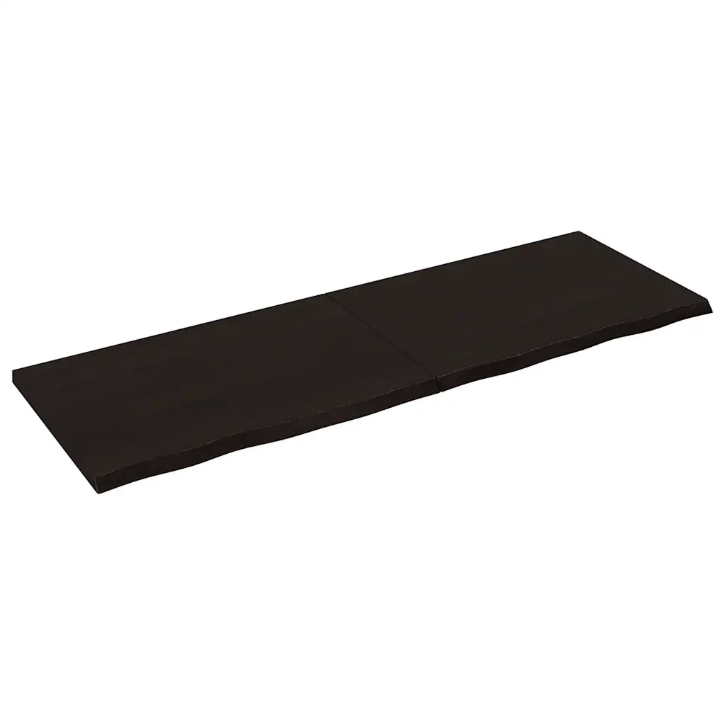 vidaXL Piano Bagno Marrone Scuro 180x60x(2-4))cm Legno Trattato