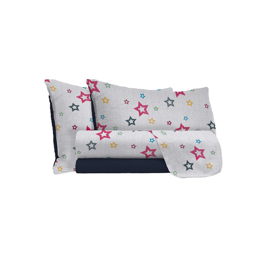 Set Lenzuola Singolo con Stampa Sopra Sotto e Federe Superstar