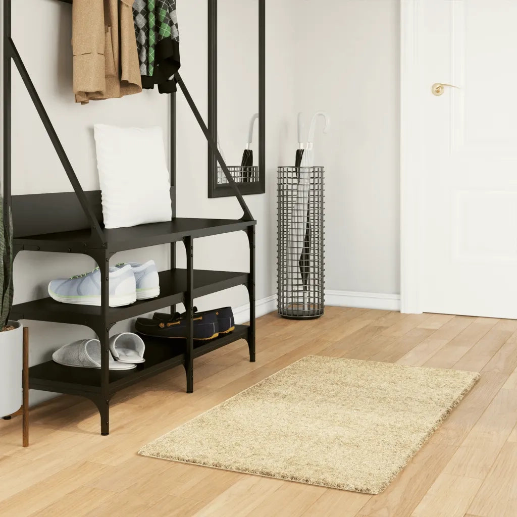 Tappeto Shaggy PAMPLONA a Pelo Lungo Moderno Oro 60x110 cm 375338