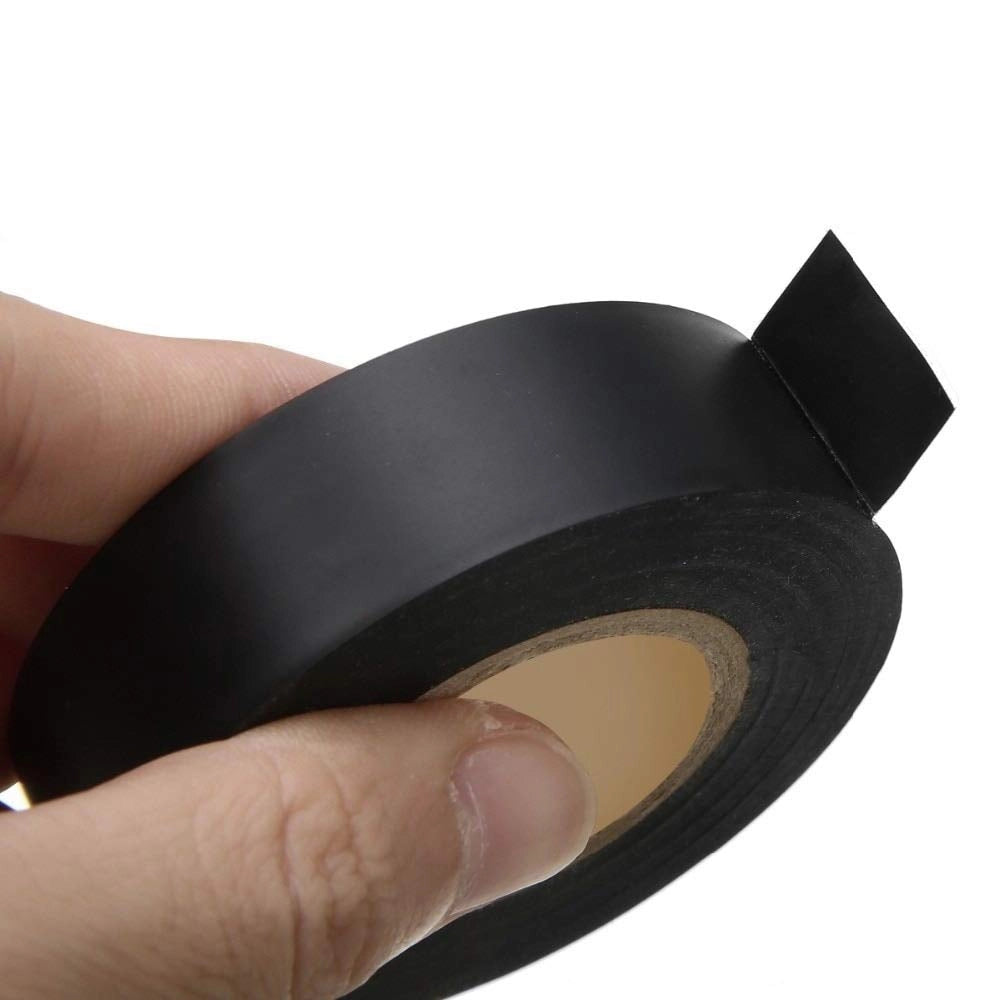 Kit nastro isolante in pvc autoestinguente multicolore per impianti sicuri *** colore nero, dimensioni 15 mm x 10 mt ...