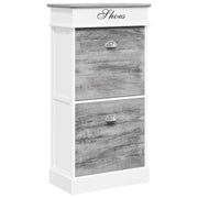 Scarpiera Grigia 50x28x98 cm in Legno di Paulownia cod mxl 49153
